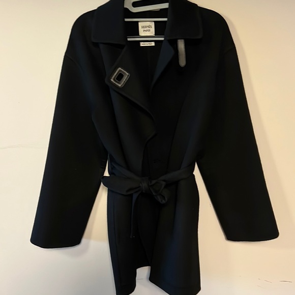 Hermes Jackets & Blazers - Hermes black double cashmere coat